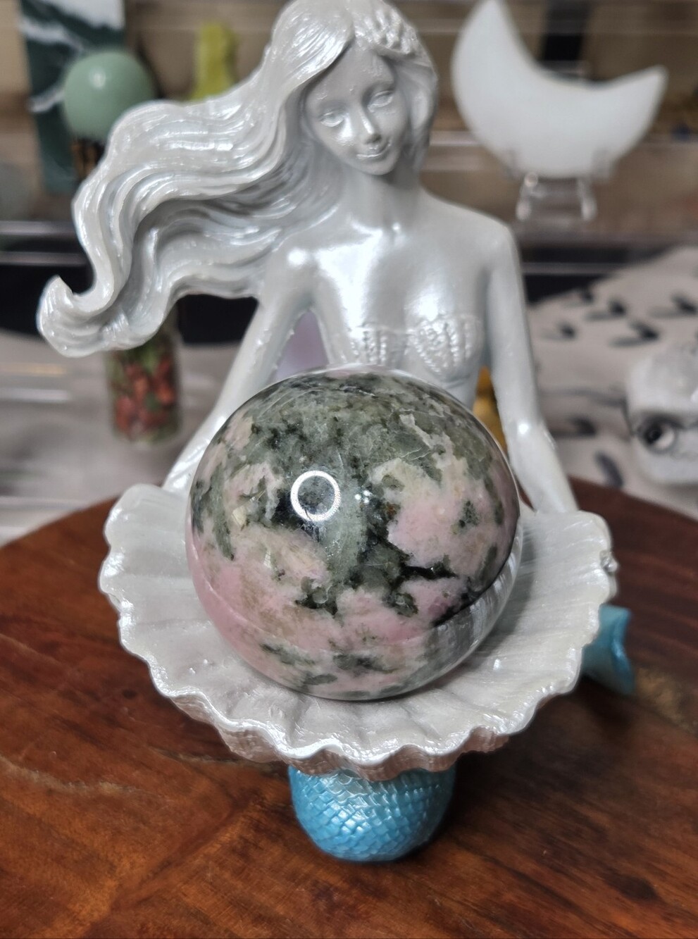Rhodonite Epidote Sphere Crystal 2.5 ( Forgiveness)